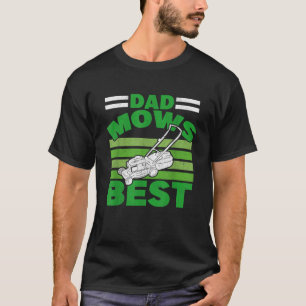 T-shirt Mens Papa Mows Meilleure tondeuse Laveuse Jardinag