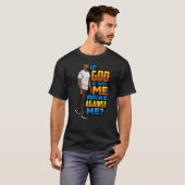 T-shirt Mens Papa noir If God Is With Me Who Can Be Agains (Devant entier)