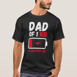 T-shirt Mens Papa Of 1 Enfant Fête des pères