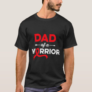 T-shirt Mens Papa Of a Blood Cancer Guerrier Famille Sang