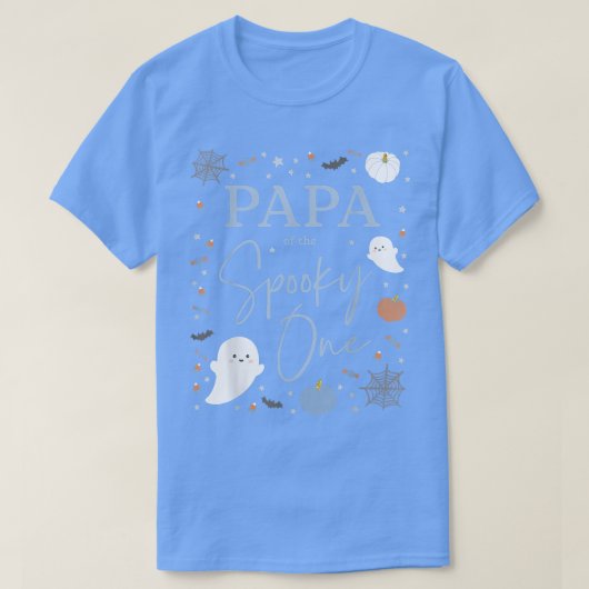 T-shirt Mens Papa of the Spooky One First Birthday Blue Bo (Design devant)