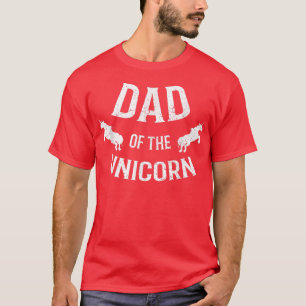 T-shirt Mens Papa Of The Unicorn Matching Père Kids Funn