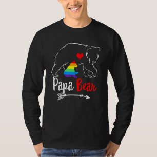 T-shirt Mens Papa Ours Fier Papa Papa Papa Papa Papa Ally