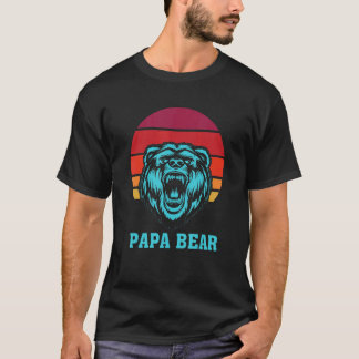 T-shirt Mens Papa Ours Pour Papa Père Père Grand-Père Fête
