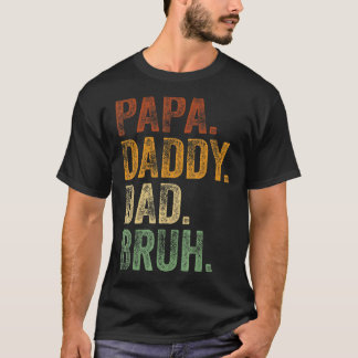 T-shirt Mens Papa Papa Papa Papa Papa Bruh Papa Et Moi Fil