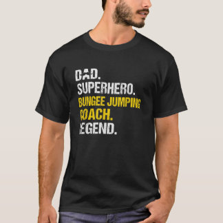 T-shirt Mens Papa Superhero Bungee Jumping Coach