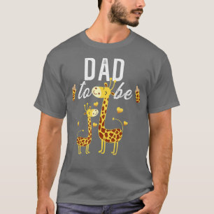 T-shirt Mens Papa To Be Giraffe Baby shower mignon