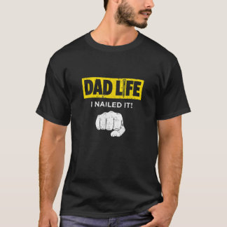 T-shirt Mens Papa Vie Je L'Ai Nourri Bro Poing Papa Humour