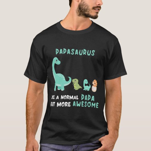 T-shirt Mens Papasaurus Comme Un Papa Normal Mais Plus (Devant)