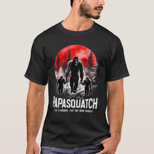 T-shirt Mens Papasquatch Comme Un Grand-Père Juste Beaucou (Devant)