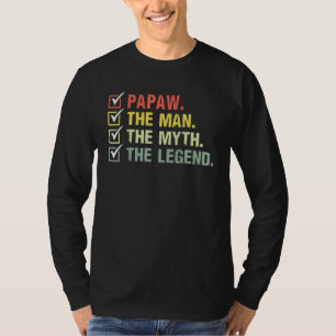 T-shirt Mens Papaw L'Homme Le Mythe La Légende Du Père