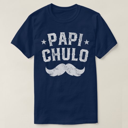 T-shirt Mens Papi Chulo Regalo Para Papa (Design devant)