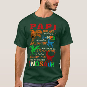 T-shirt Mens Papi Vous Êtes Aussi Forte Que T Rex Dinosau 