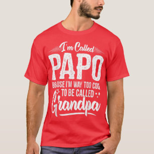 T-shirt Mens Papo Tee de petits-enfants Funny Grand-père