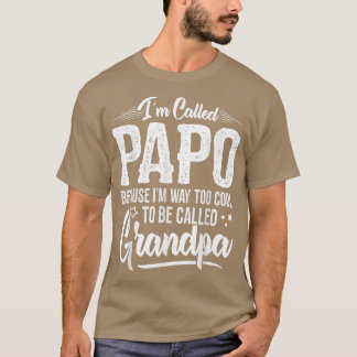 T-shirt Mens Papo Tee de petits-enfants Funny Grandfathe
