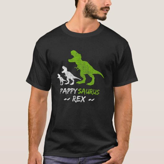 T-shirt Mens Pappysaurus Funny Rex Pappy Saurus Dinosaur V (Devant)
