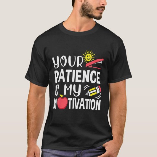 T-shirt Mens Paraprofessional Patience My Motivation Para (Devant)