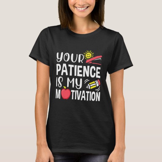 T-shirt Mens  Paraprofessional Patience My Motivation Para (Devant)