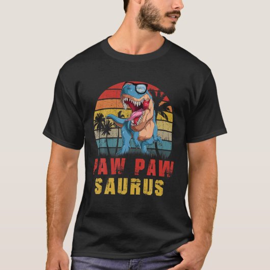 T-shirt Mens Paw Paw Saurus Dinosaur Funny Paw Pawsaurus R (Devant)