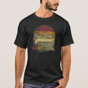 T-shirt Mens Paw Paw The Man Myth Légende Grand-père Père