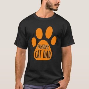 T-shirt Mens Pawsome Cat Papa Citation Papa de chat Jour