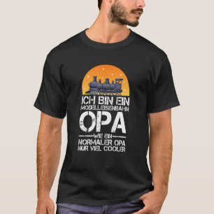 T-shirt Mens Pensioner Railway Ich Bin Ein Modelahnahn Opa