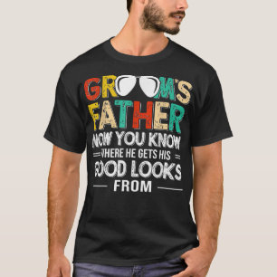 T-shirt Mens Père De La Pièce Papa Costume Mariage Drôle