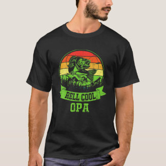 T-shirt Mens Père Jour Cadeau Pêche Vintage Roue Cool Opa