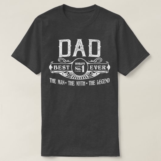 T-shirt Mens Personalized Dad Best No  (Design devant)