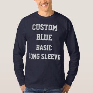 T-shirt Mens personnalisés MOINS MARINE LONGUE SORTIE T-S