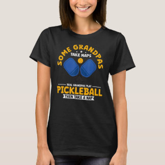 T-shirt Mens Pickleball Grand Joueur Real Grandpas Jouer