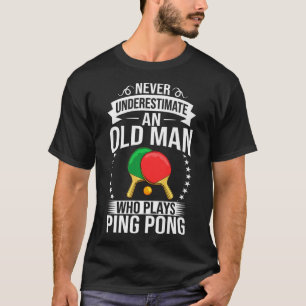 T-shirt Mens Ping Pong Table Tennis Player Balls Paddle Ga