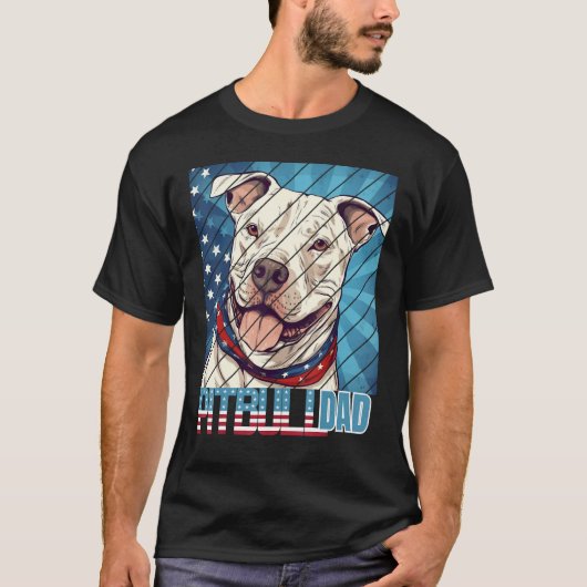 T-shirt Mens Pit bull pitbul Dad For Men (Devant)