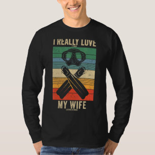 T-shirt Mens Plongée Sous-Marine Pour Hubby Diver Papa Mar