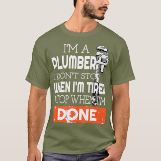 T-shirt Mens Plumber Cool Funny Plumber Tools