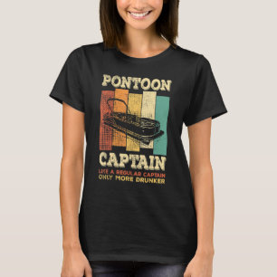 T-shirt Mens PONTOON BATEAU CAPITAINE comme un capitaine r