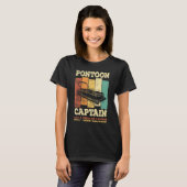 T-shirt Mens PONTOON BOAT CAPTAIN like a regular Captain (Devant entier)