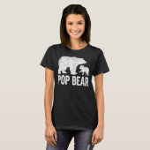 T-shirt Mens Pop Bear Fête des pères Grand-père Funny Bébé (Devant entier)