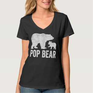 T-shirt Mens Pop Bear Fête des pères Grand-père Funny Bébé