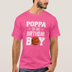 T-shirt Mens Poppa De L'Anniversaire Boy Basketball Boy Fa