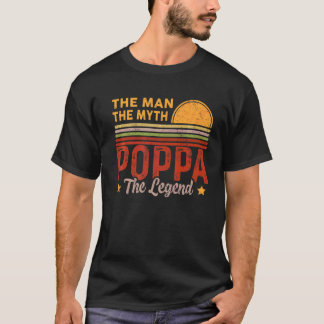 T-shirt Mens Poppa L'Homme Mythe Légende Retro Grand-Père