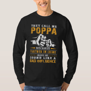 T-shirt Mens Poppa Poppa Partenaire Dans Crime