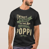 T-shirt Mens Poppi Retraite Funny Papa/Grand-père (Devant)