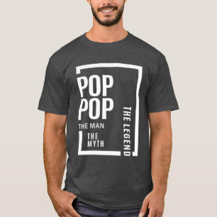 T-shirt Mens PopPop L'Homme Le Mythe La Légende Cadeau