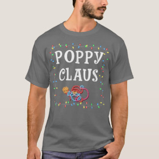 T-shirt Mens Poppy Claus Père Noël Feux de Noël Fête de No