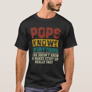T-shirt Mens Pops Tout Savoir Vintage Pops Lover Papa