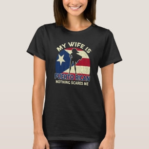 T-shirt Mens Porto Rico Drapeau Ma Femme Est Portoricaine