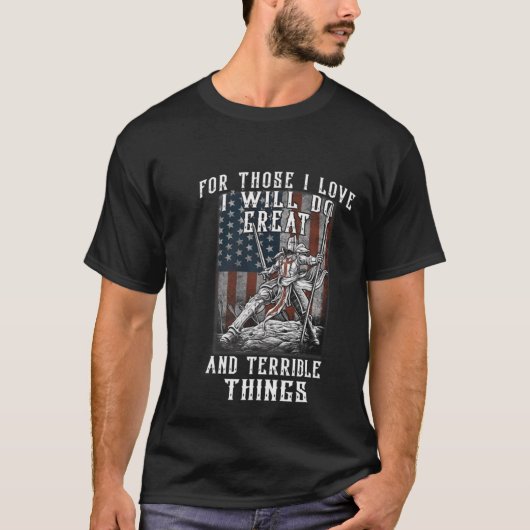 T-shirt Mens Pour ceux que j'aime, je vais faire grand et (Devant)