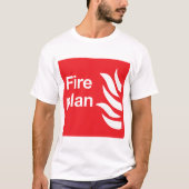 T-shirt Mens pour plan d'incendie (Devant)