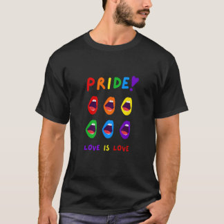 T-shirt Mens Pride Love is Love Month Celebration LGBTQ Su